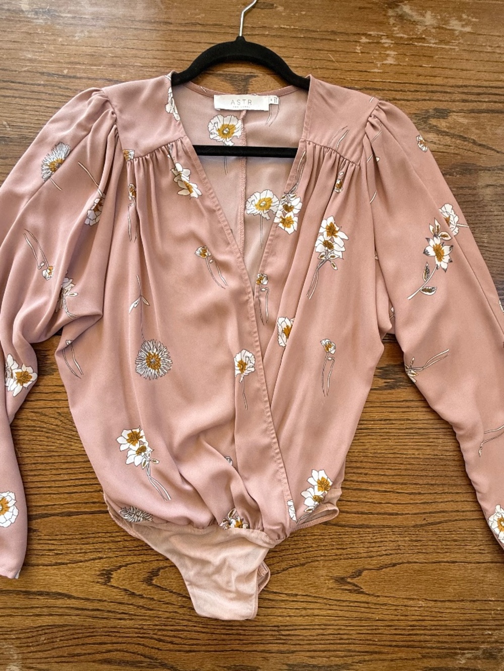 Astr wrap bodysuit blouse
